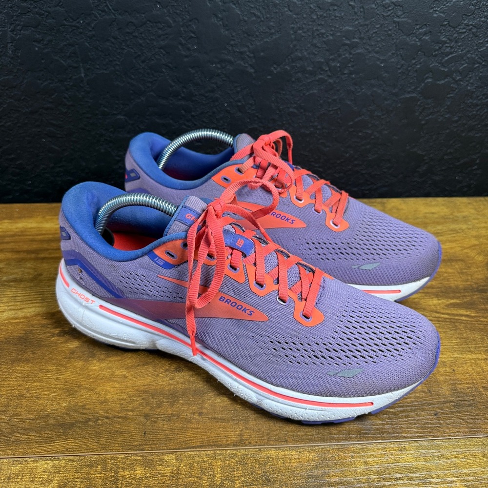 Brooks Ghost 15 1203801B547 Purple Coral Mesh Running Shoes Womens 11